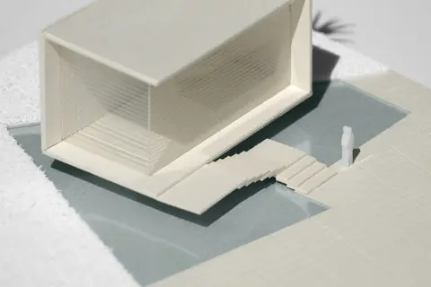 Maquete branca de uma casa